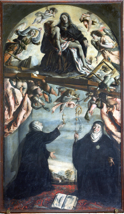 Pietà con le Sante Chiara e Scolastica